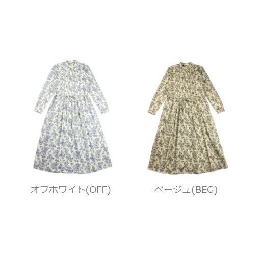 グランマ・ママ・ドーター スタンドタックワンピース 花柄シャツワンピース GRANDMA MAMA DAUGHTER by KATO' レディース  国内正規品