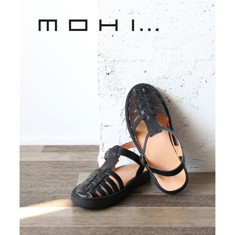 MOHI（モヒ） レザー グルカサンダル フラットサンダル レディース