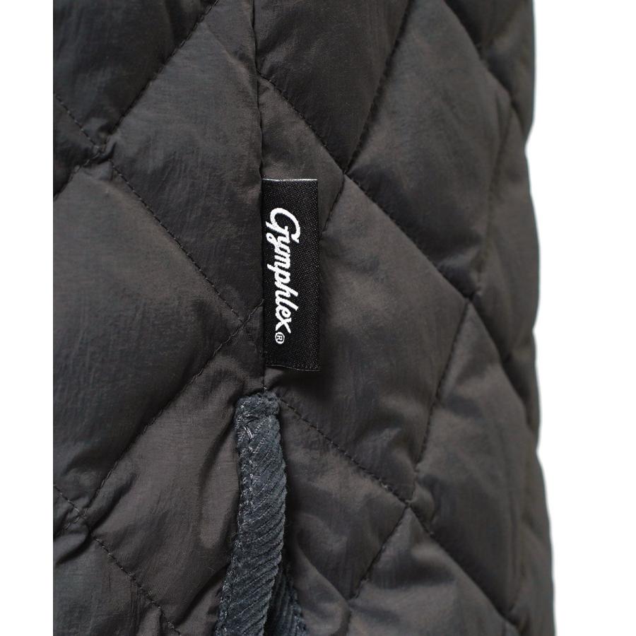 美品 ジムフレックス ハンドキルトダウンコート 紺 フード付 軽量 GYMPHLEX ジムフレックス ハンドキルト ダウンコート Gymphlex