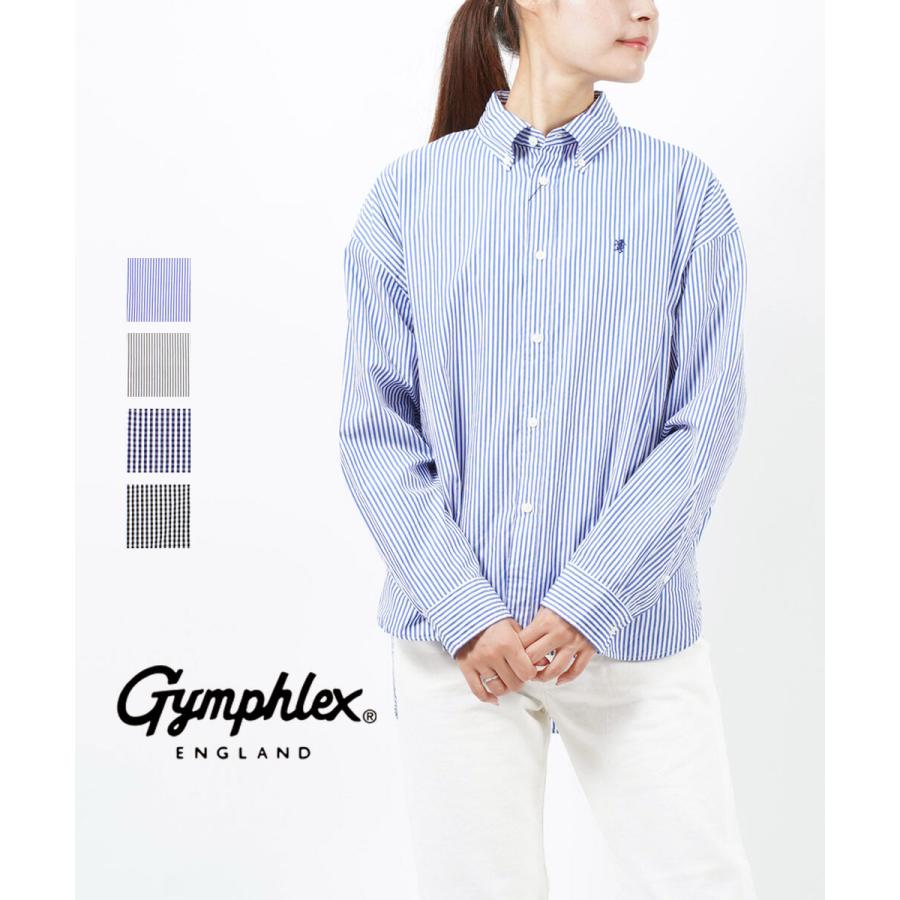 GYMPHLEX（ジムフレックス） 長袖 ボタンダウンシャツ レディース 国内