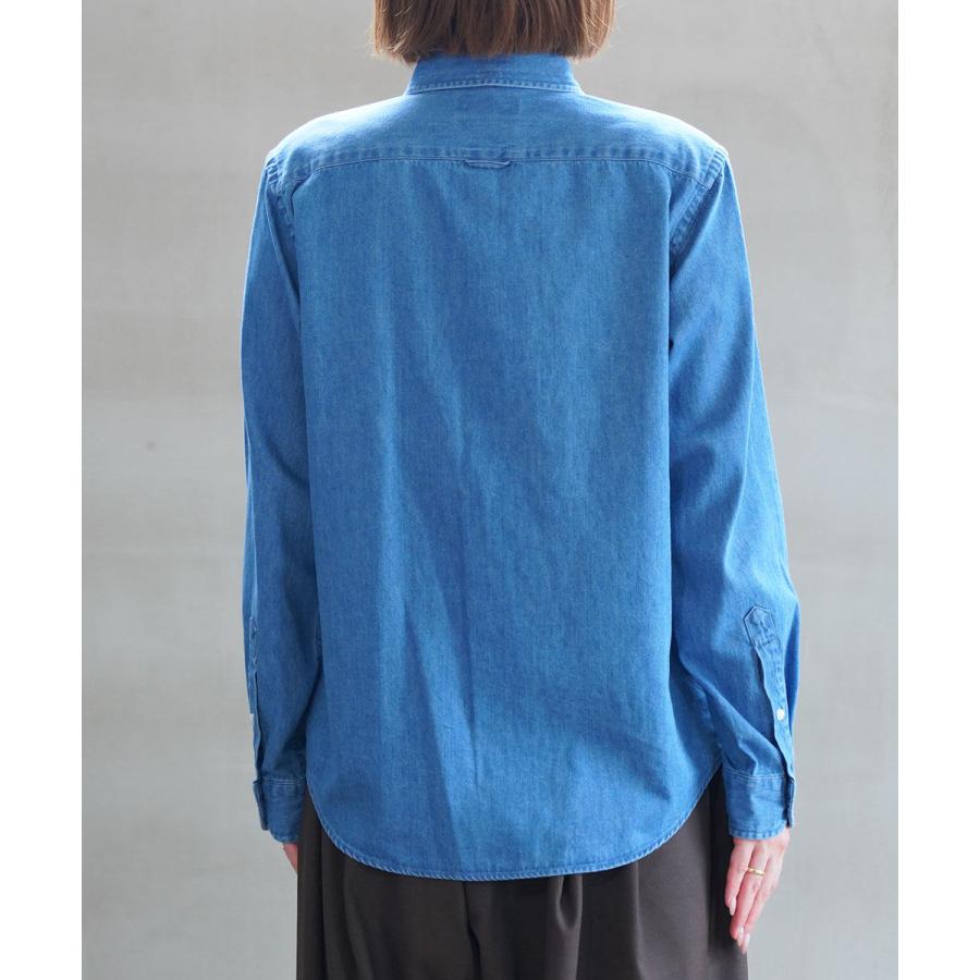 GYMPHLEX ジムフレックス ライトデニム ボタンダウンシャツ