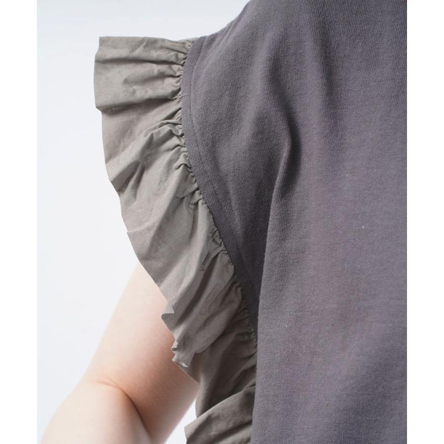 dahl'ia（ダリア） リメイクTシャツ N/S フリルカットソー レディース