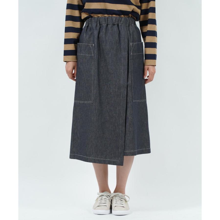 ニコルソン&ニコルソン ラップスカート ロングスカート デニム