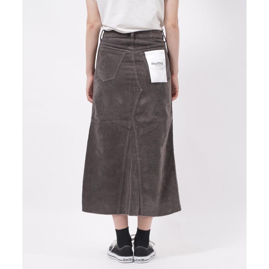 ヘルシーデニム コーデュロイスカート ロングスカート スリット