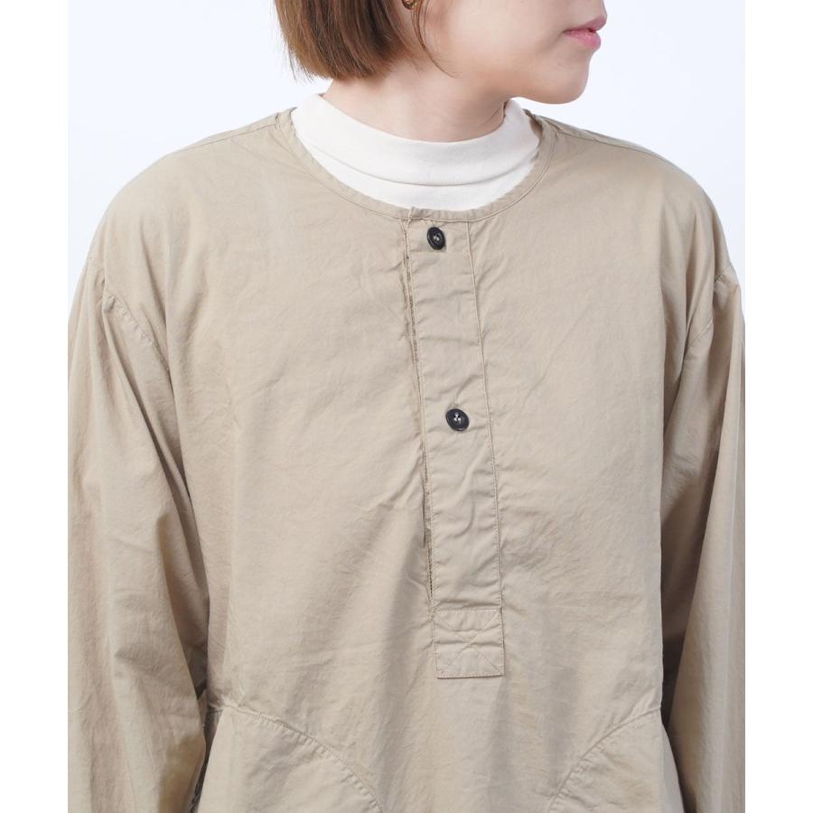 ハロータウンストアーズ 60S コットンポプリン ヘンリーネックプル