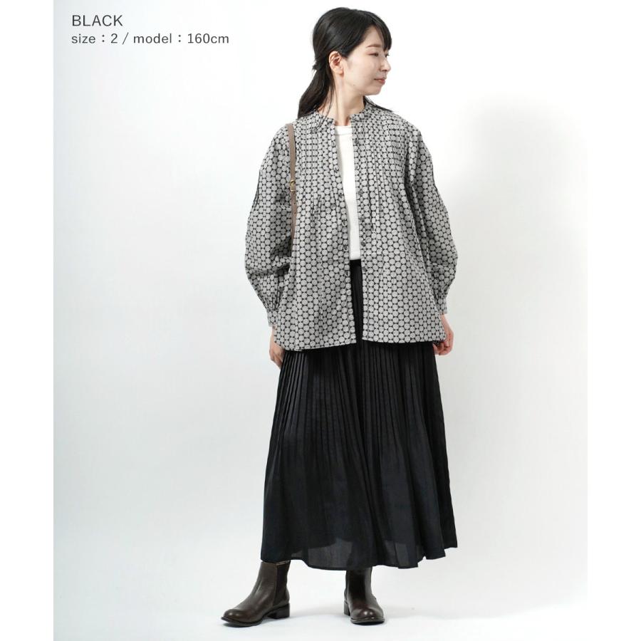 SOIL（ソイル） ピンタックシャツ 60'S POPLIN FLOWER PRINT BANDED