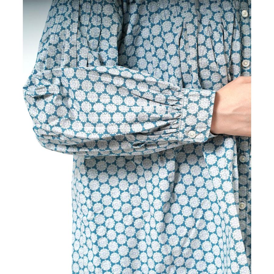 SOIL（ソイル） ピンタックシャツ 60'S POPLIN FLOWER PRINT BANDED