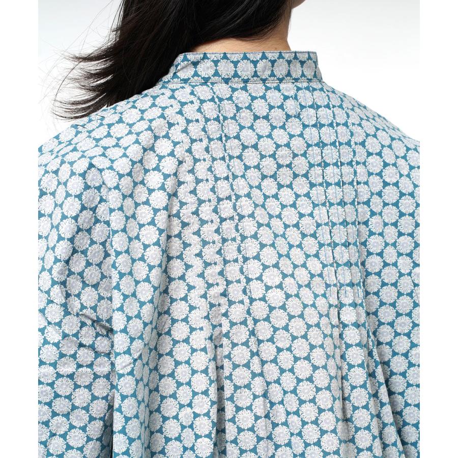 SOIL（ソイル） ピンタックシャツ 60'S POPLIN FLOWER PRINT BANDED