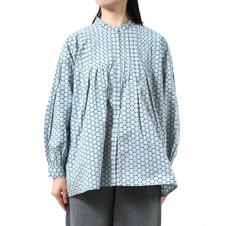 SOIL ソイル ⿻ ポプリン フラワープリント ピンタックシャツ 綿 花柄 春 SOIL（ソイル） ピンタックシャツ 60'S POPLIN FLOWER PRINT BANDED