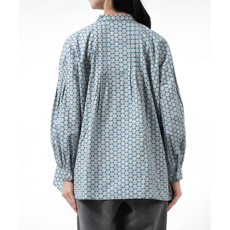 SOIL（ソイル） ピンタックシャツ 60'S POPLIN FLOWER PRINT BANDED