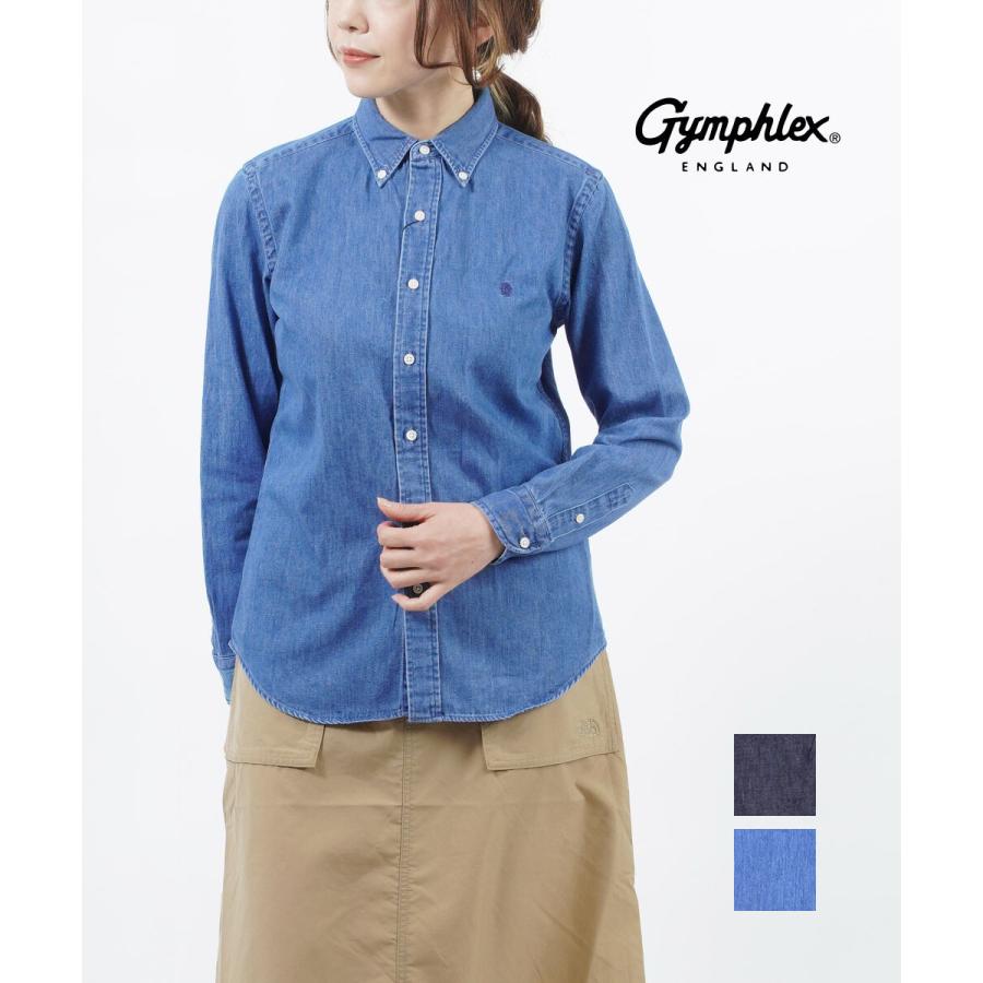GYMPHLEX（ジムフレックス） シャツ ボタンダウンシャツ デニムシャツ