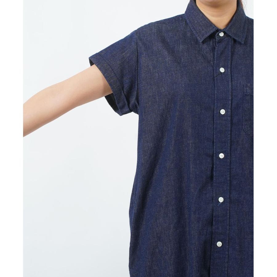 GYMPHLEX（ジムフレックス） シャツワンピース 半袖 ロングシャツ