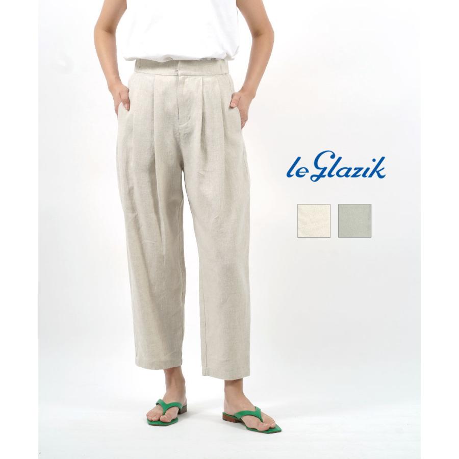 ル グラジック テーパードパンツ タックパンツ le glazik JL-2666NLP 国内正規品 220103 送料無料 LE GLAZIK（ルグラジック） ル グラジック テーパードパンツ タック