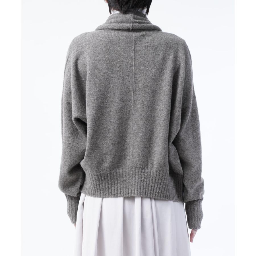 ファクトリー ヤク ショート丈 ローブカーディガン FACTORY レディース