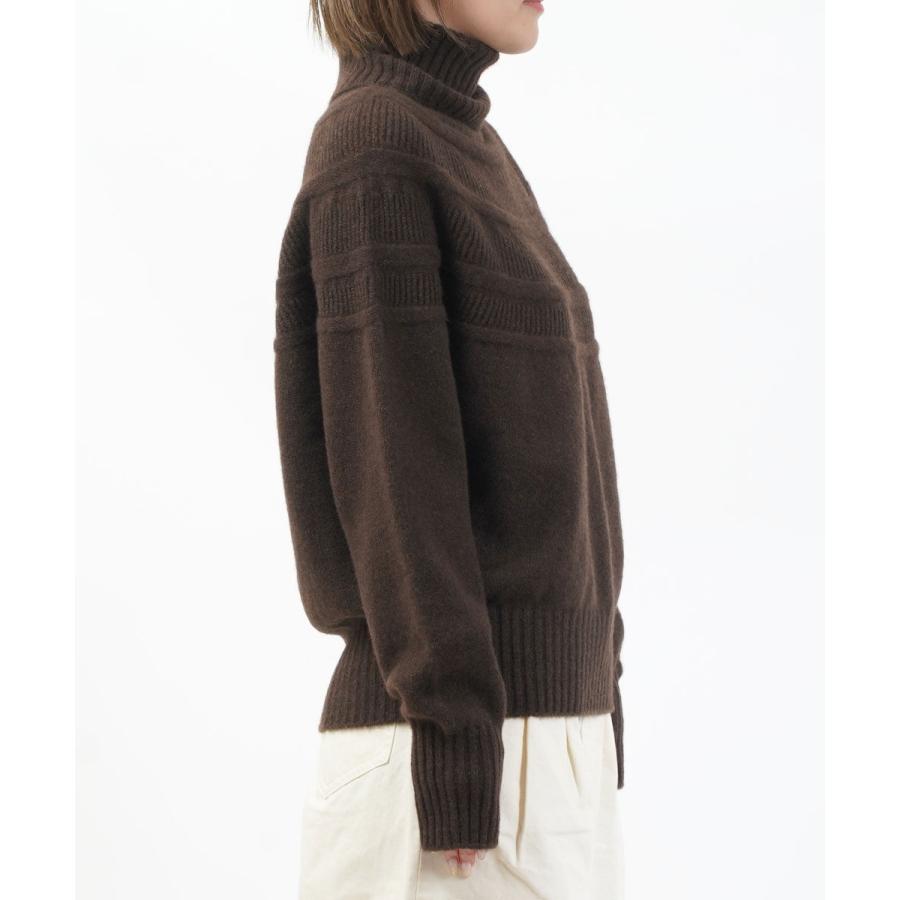 【新品未開封】factory ヤク レース柄オフタートルセーター FACTORY / ヤクのレース柄オフタートルニット（グレージュ