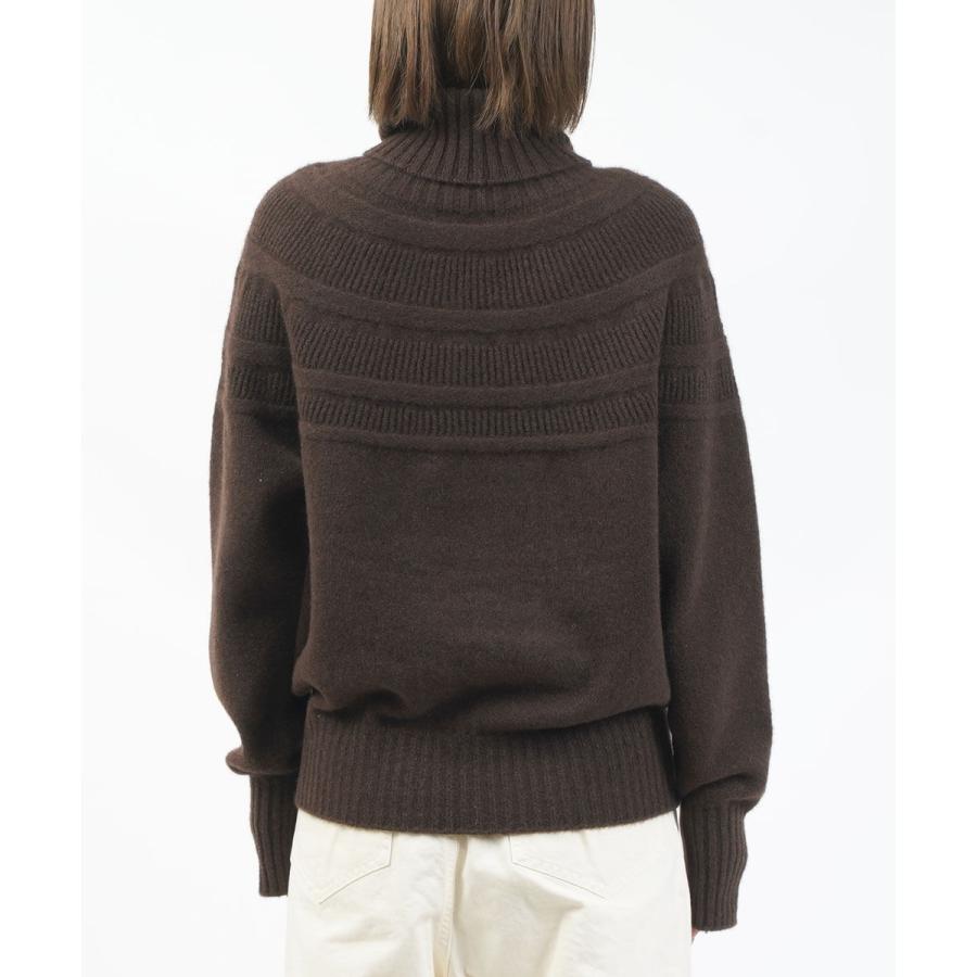 【新品未開封】factory ヤク レース柄オフタートルセーター FACTORY / ヤクのレース柄オフタートルニット（グレージュ