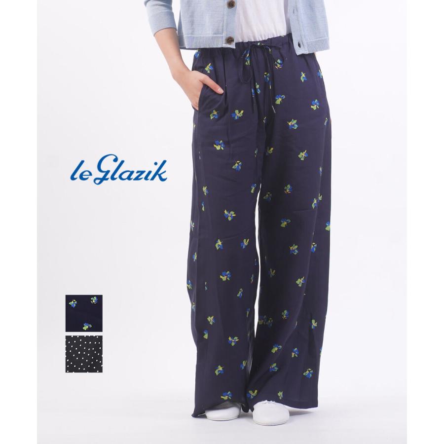 ル グラジック フラワープリント エラスティックパンツ le glazik LG-E0267RPR 国内正規品 2025春夏新作 送料無料 LE GLAZIK（ルグラジック） ル グラジック フラワープリント エラ