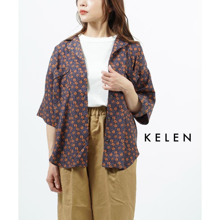 Kelen ケレン オープンカラーシャツ 開襟シャツ ブラウス PORT Kelen ケレン オープンカラーシャツ 開襟シャツ ブラウス PORT