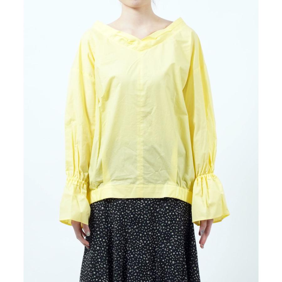 MyLanka（ミランカ） コットンタイプライター 袖フレアブラウス プル