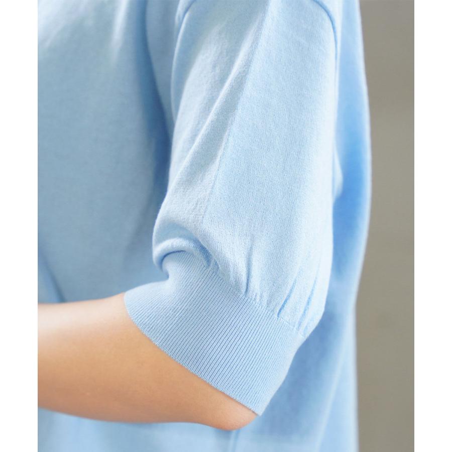 MEYAME メヤメ　コットンニットロングスリーブT メヤメ ニットプルオーバー COTTON KNIT LONG SLEEVE TEE コットン