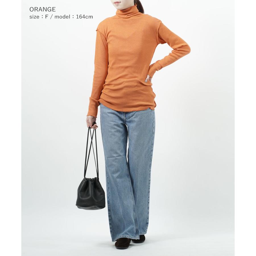 メヤメ ソフトリブ タートルネックカットソー SOFT RIB TURTLENECK