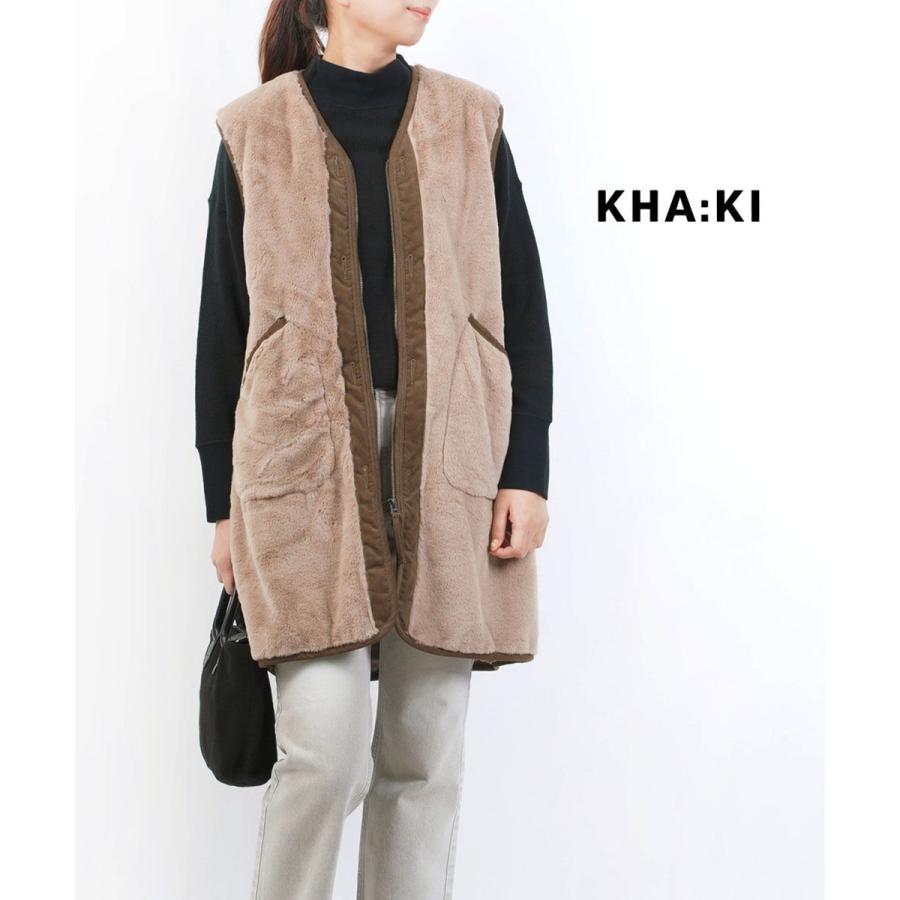 カーキ ベスト ECO FUR LINNER VEST kha:ki MIL-22FJK3182 国内正規品 220209 送料無料 kha:ki（カーキ） ベスト ECO FUR LINNER VEST kha:ki レディース 国内