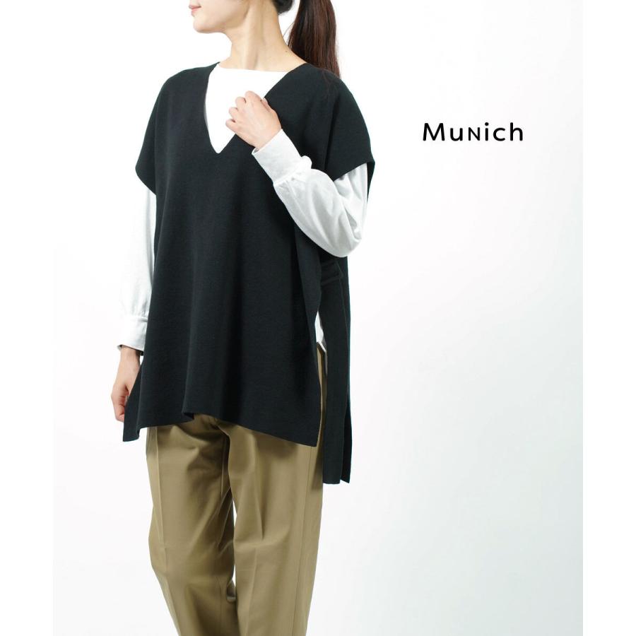 Munich（ミューニック） ポンチョベスト ニットベスト レディース 国内