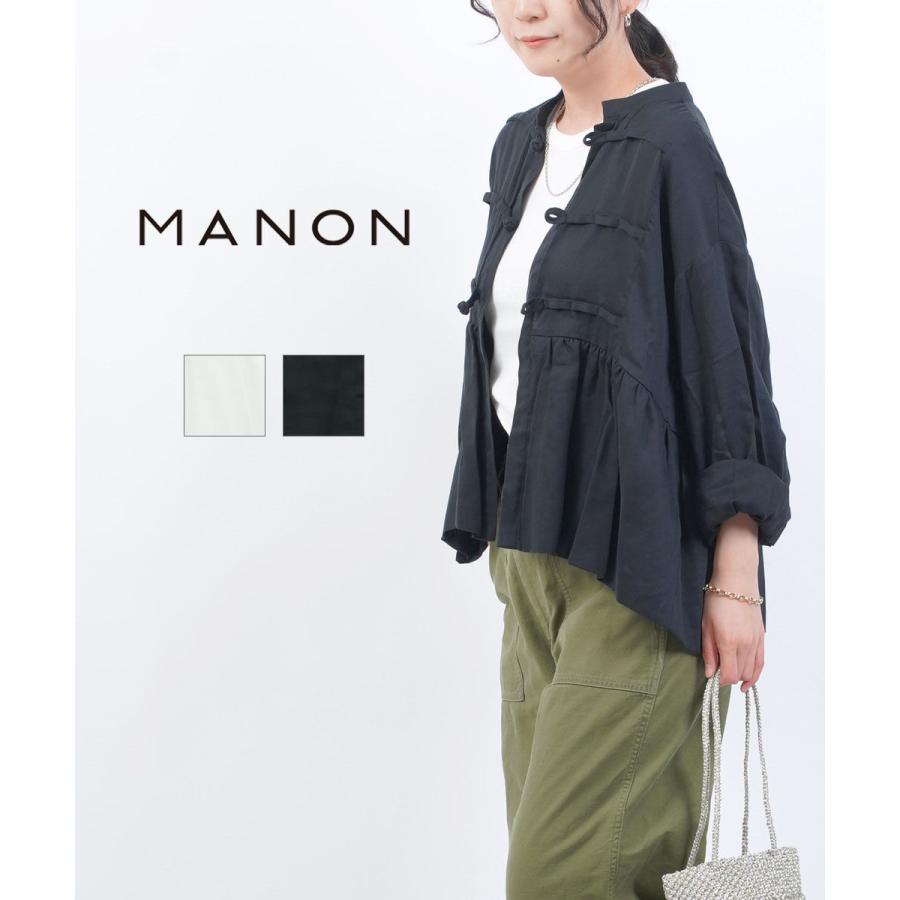 マノン ギャザー チャイナブラウス MANON MNN-SH-213 国内正規品 220303 送料無料 MANON（マノン） ギャザー チャイナブラウス レディース 国内正規品