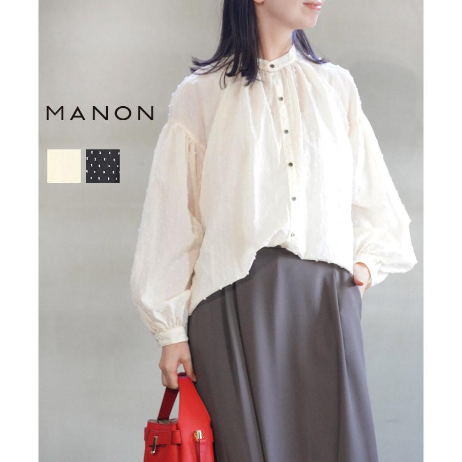 マノン ナイロンドットジャガード アミカルシャツ MANON MNN-SH-305 国内正規品 2025秋冬新作 送料無料 マノン ナイロンドットジャガード アミカルシャツ MANON 2025秋冬新作