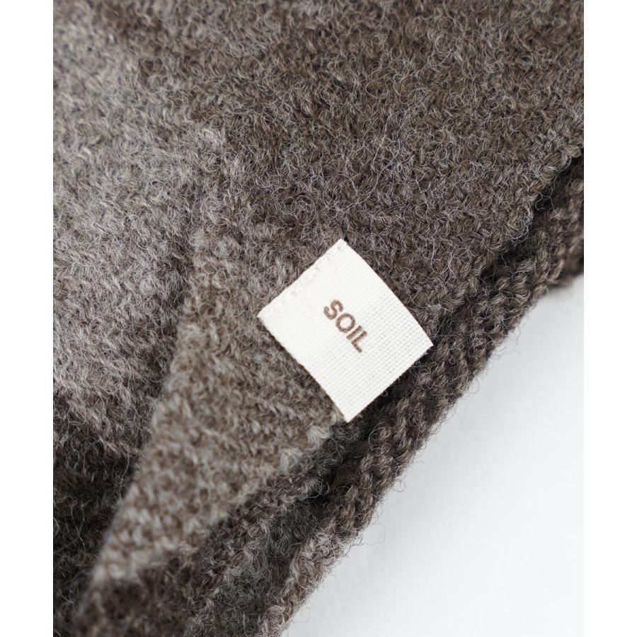 SOIL(ファッション) ソイル BOILED WOOL BIG CHECK STOLE SOIL