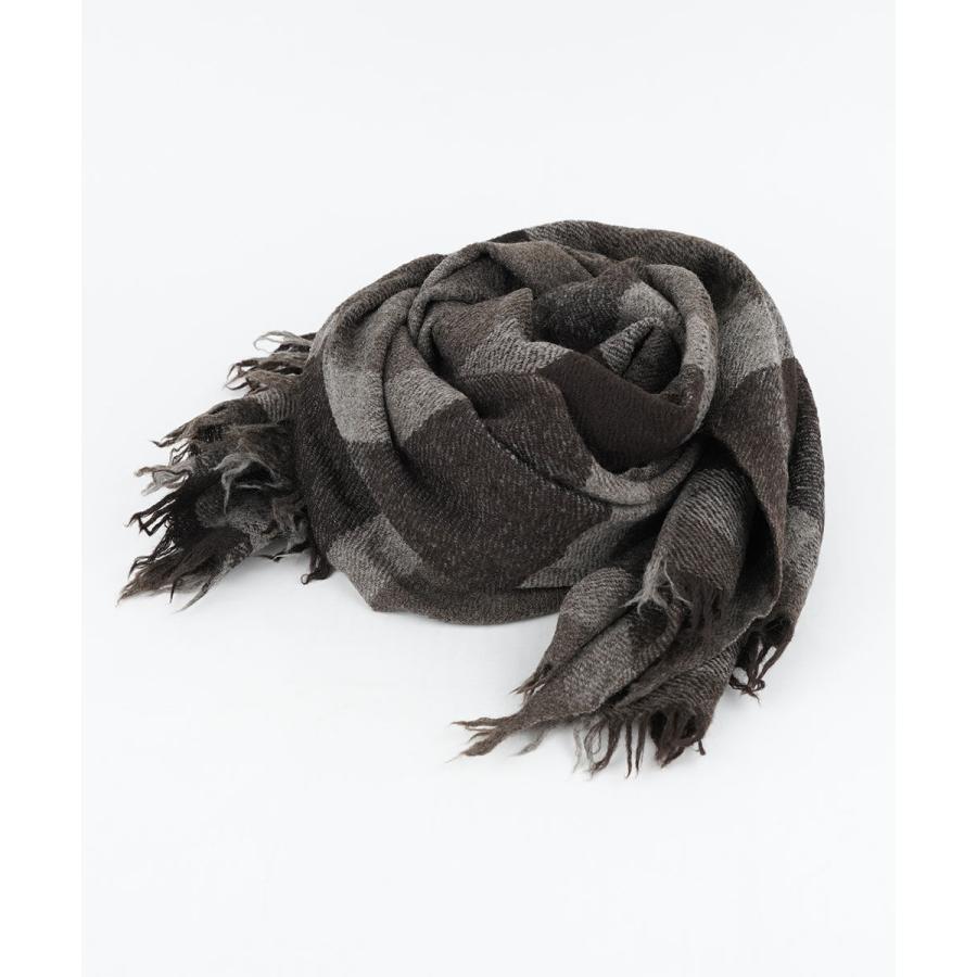 SOIL(ファッション) ソイル BOILED WOOL BIG CHECK STOLE SOIL