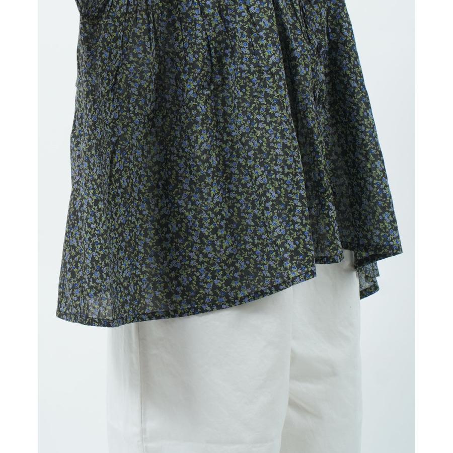 SOIL（ソイル） ブラウス COTTON VOILE SMALL FLOWER PRINT FRILL