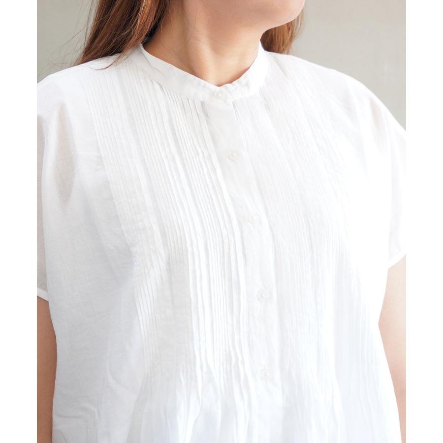 SOIL（ソイル） 80s COTTON VOILE PLAIN BANDED COLLAR FRENCH/SL