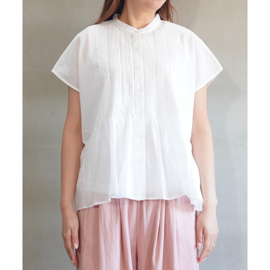 SOIL（ソイル） 80s COTTON VOILE PLAIN BANDED COLLAR FRENCH/SL