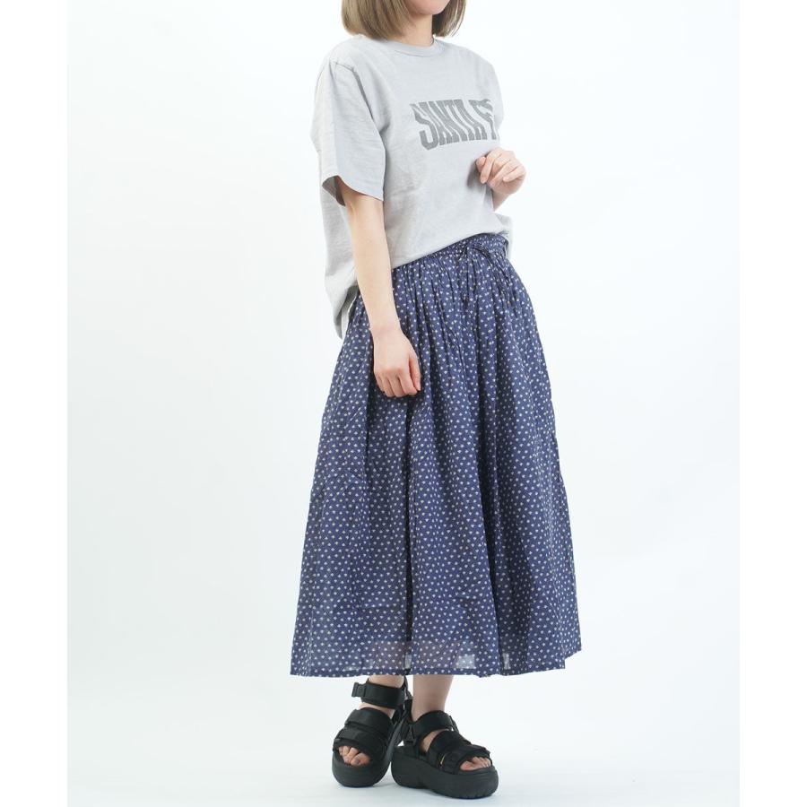 SOIL（ソイル） 80s COTTON VOILE SMALL FLOWER PRINT GATHERED SKIRT