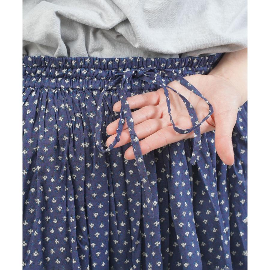 ソイル 80s COTTON VOILE SMALL FLOWER PRINT GATHERED SKIRT SOIL NSL25105 国内正規品 2025春夏新作 送料無料 SOIL（ソイル） 80s COTTON VOILE SMALL FLOWER PRINT GATHERED SKIRT