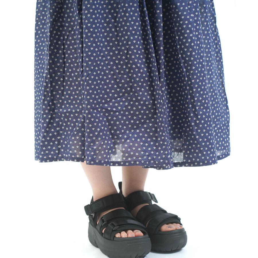 SOIL（ソイル） 80s COTTON VOILE SMALL FLOWER PRINT GATHERED SKIRT