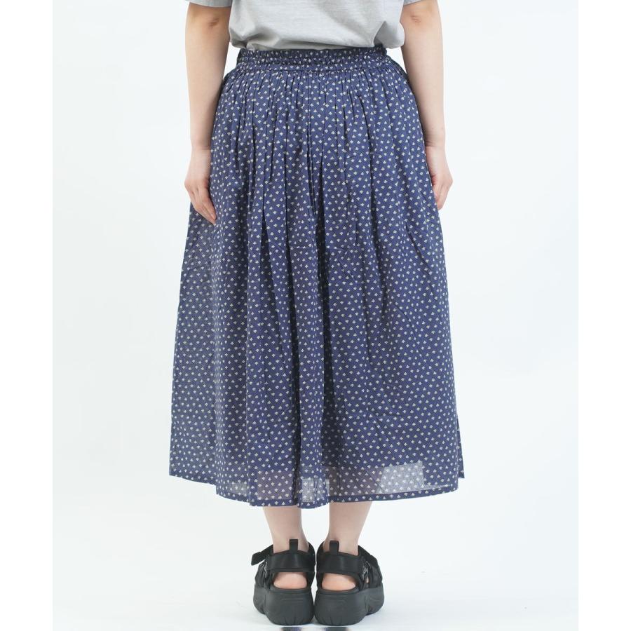 SOIL（ソイル） 80s COTTON VOILE SMALL FLOWER PRINT GATHERED SKIRT