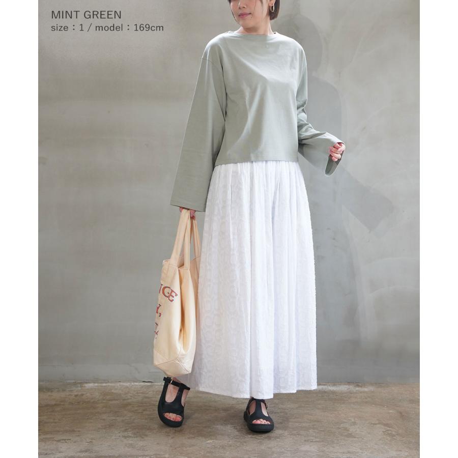 未使用 ル フィル ボンディング ジャージプルオーバー ワイドスリーブ 白 セール】 【ストレッチ・洗える】ダブルフェイス ジャージー