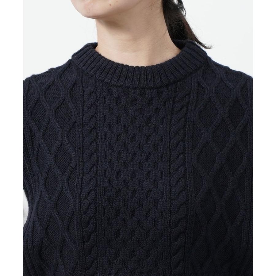 オーチバル・オーシバル フレンチメリノ クルーネック ケーブルベスト ORCIVAL OR-D0063FMC 国内正規品 220309 送料無料 ORCIVAL（オーシバル） オーチバル・オーシバル フレンチメリノ クルー