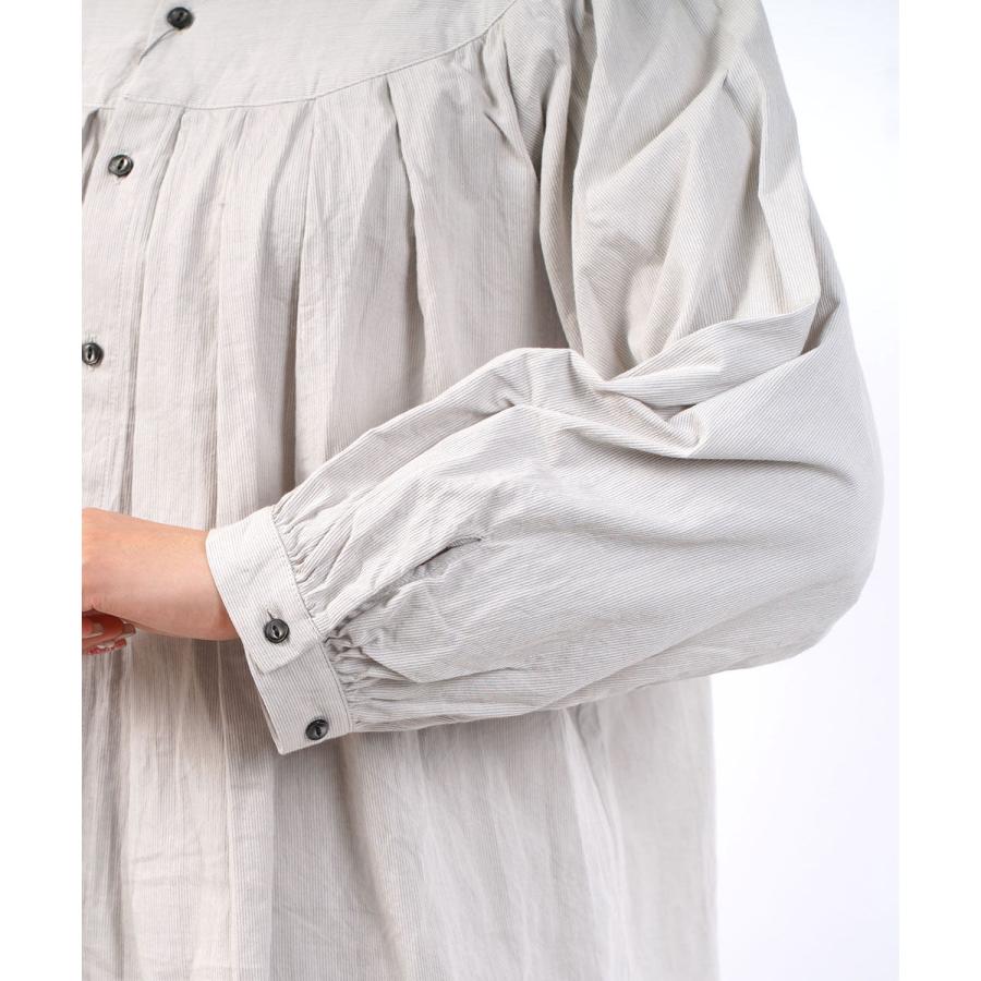 ヌーベル ドゥ パラディ コットンピケシャンブレーラウンドヨークブラウス NOUVELLES DU PARADIS PB24405 国内正規品 220409 送料無料 ヌーベル ドゥ パラディ コットンピケシャンブレーラウンドヨーク