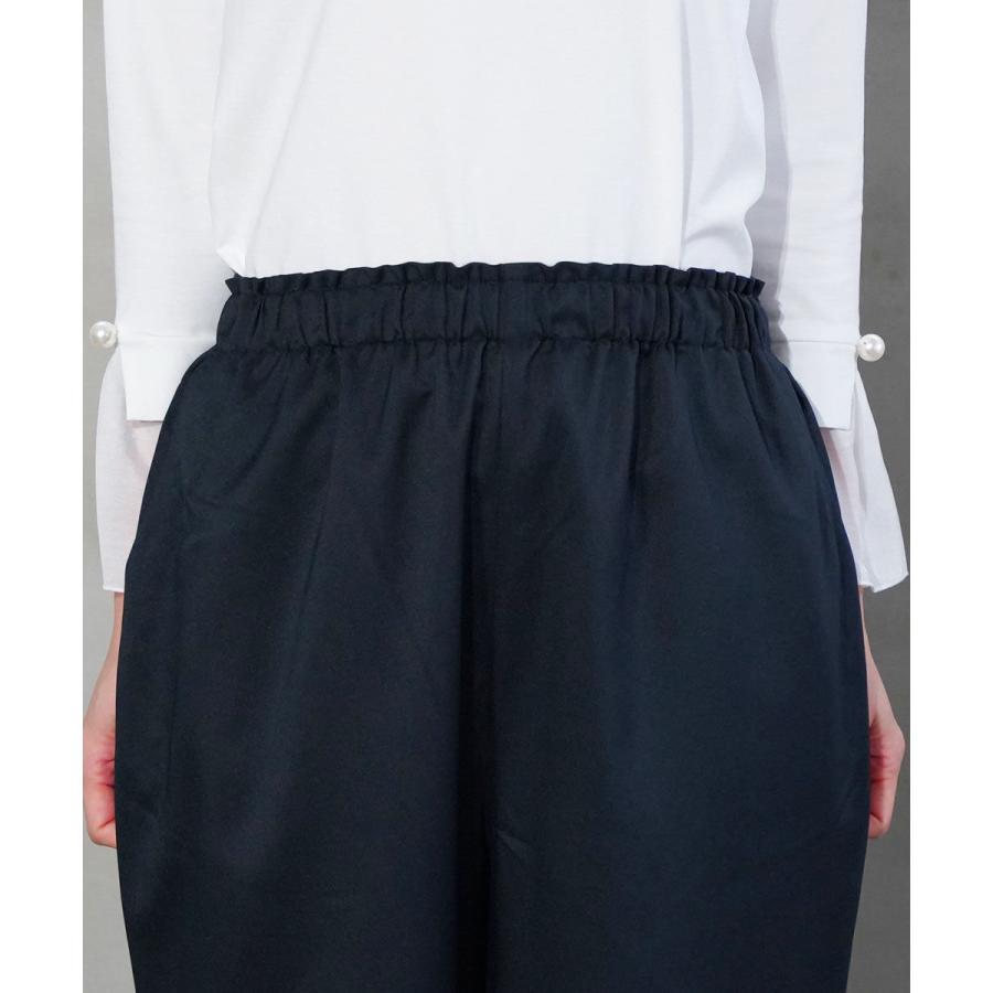 ヌーベル ドゥ パラディ ウーリービエラ無地パンツ NOUVELLES DU PARADIS PB24412 国内正規品 2025春夏新作 送料無料 フォーマル オケージョン パーティ お呼ばれ シンプル きれい ゆったり 低身長 小柄さん ヌーベル ドゥ パラディ ウーリービエラ無地パンツ NOUVELLES DU