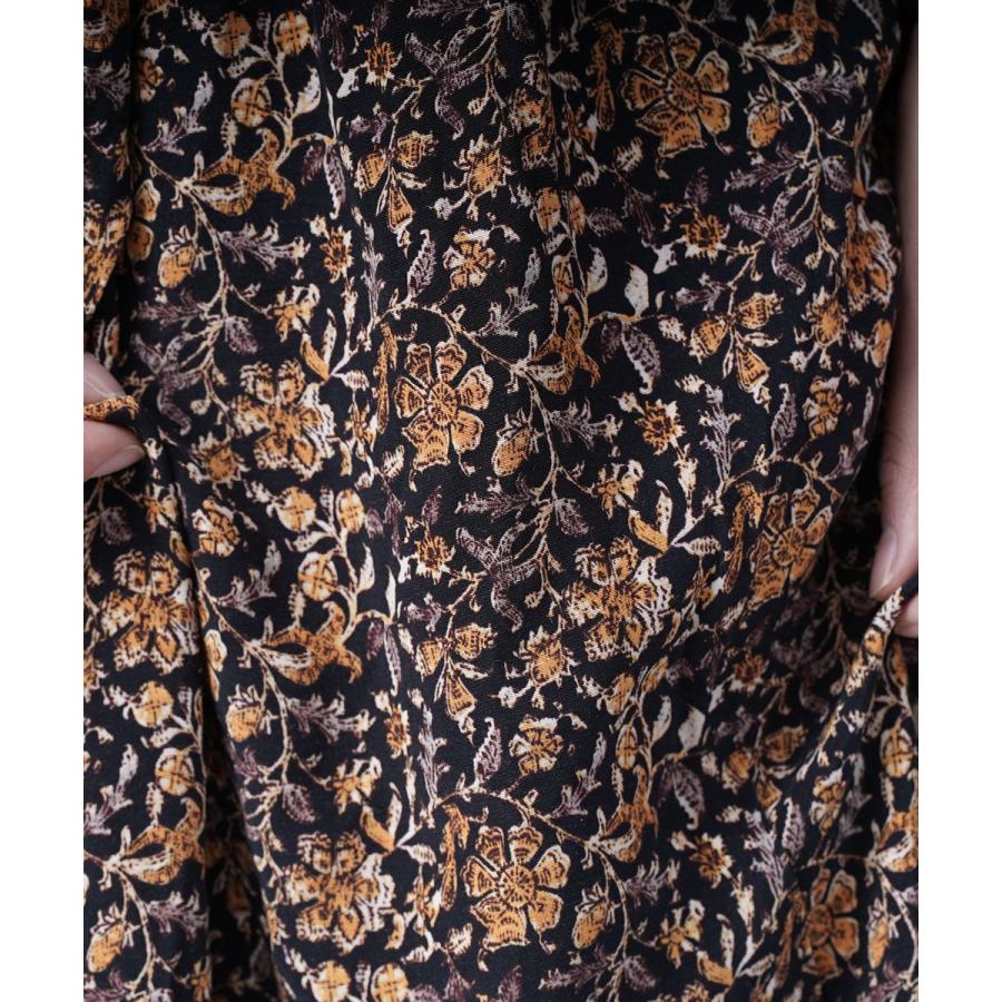 ROBE de PEAU（ローブデポー） ラッフルスカート フレアスカート 花柄