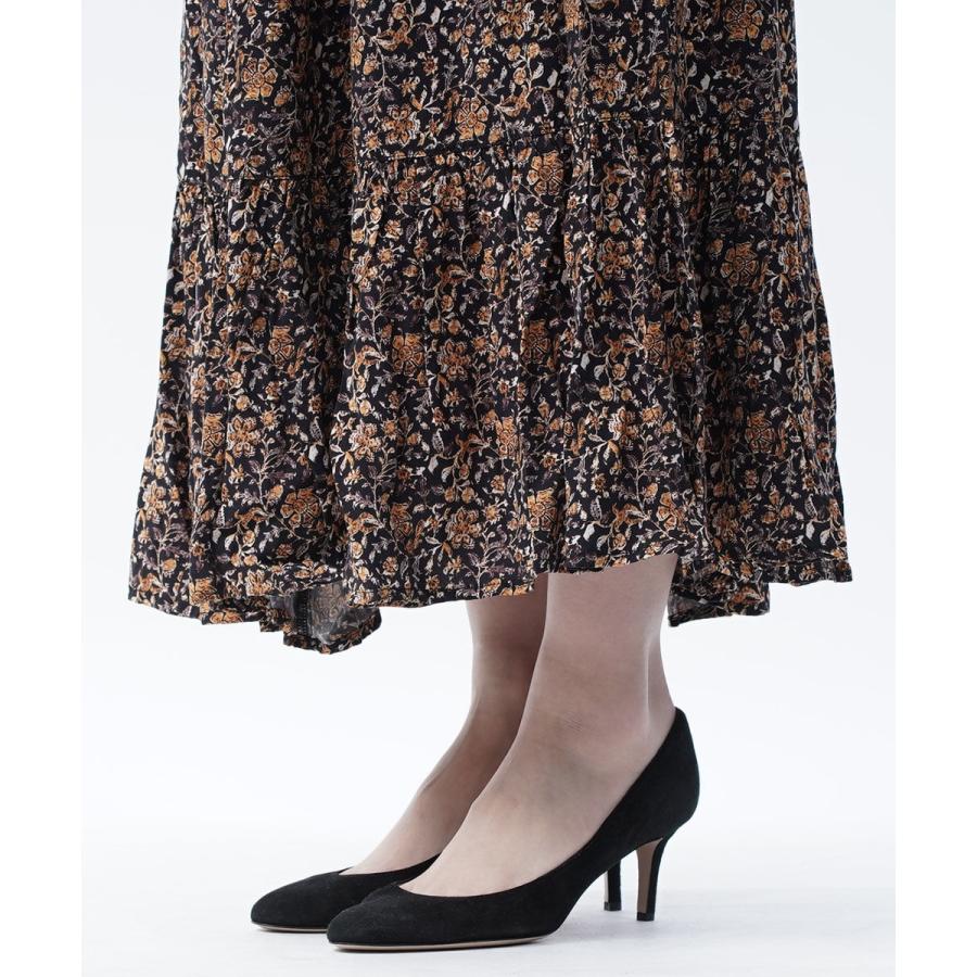 ROBE de PEAU（ローブデポー） ラッフルスカート フレアスカート 花柄