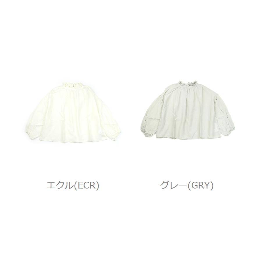 ROBE de PEAU（ローブデポー） フリルネックブラウス ギャザーブラウス 