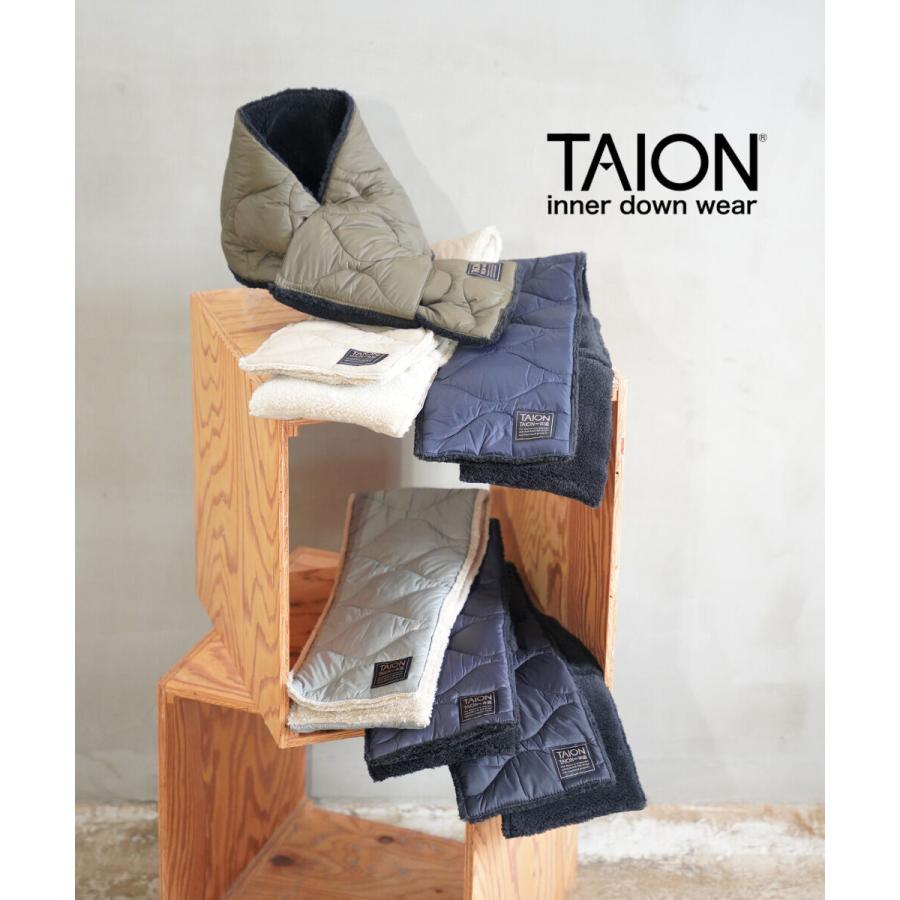タイオン ミリタリー リバーシブル ダウンマフラー TAION レディース