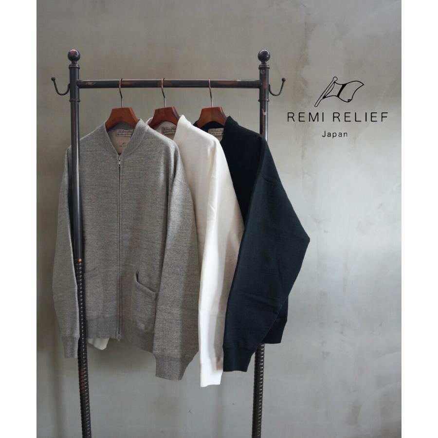 レミレリーフ 丸胴裏毛ZIPクルー REMI RELIEF レディース メンズ