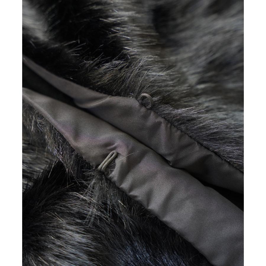 ZAMPA（ザンパ） Aヤーン＋フェイクファー切替 ロングジレ レディース