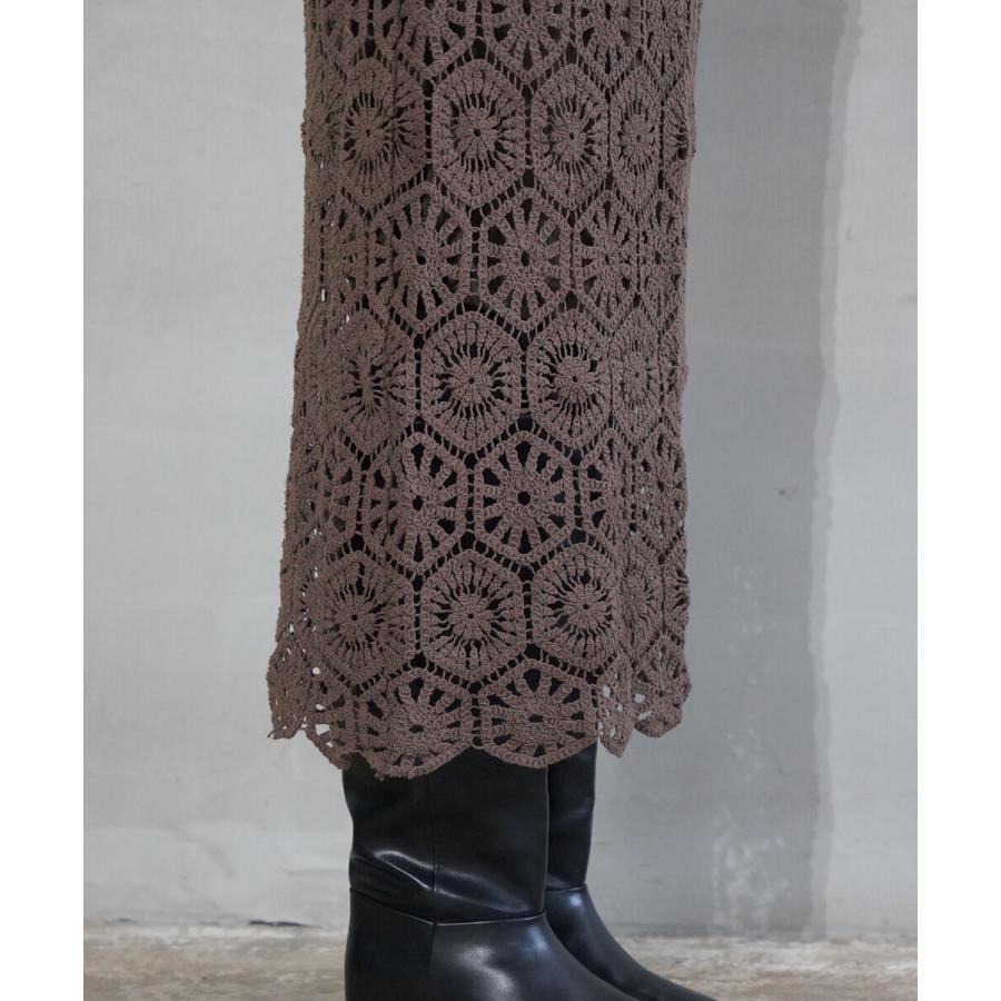 ストックアンドインテリジェンス クロシェレースタイトスカート