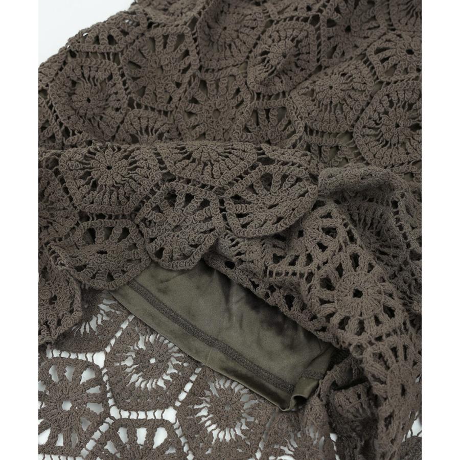 ストックアンドインテリジェンス クロシェレースタイトスカート